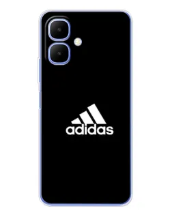 Чехол для Infinix Smart 10 с картинкой «Черная классика Adidas»