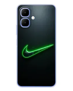Чехол для Infinix Smart 10 с картинкой «Неоновый контур Nike»