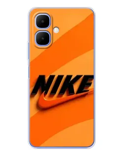 Чехол для Infinix Smart 10 с картинкой «Оранжевый драйв Nike»