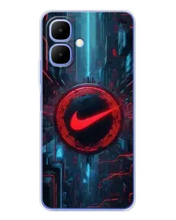 Чехол для Infinix Smart 10 с картинкой «Техногенный стиль Nike»