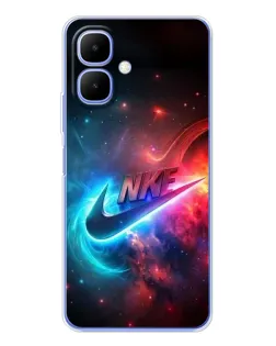 Чехол для Infinix Smart 10 с картинкой «Огненный логотип Nike»
