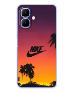 Чехол для Infinix Smart 10 с картинкой «Nike на закате солнца»