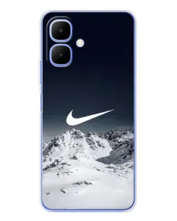 Чехол для Infinix Smart 10 с картинкой «Nike — зимние горы»
