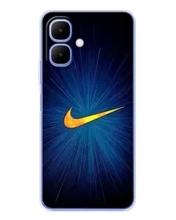 Чехол для Infinix Smart 10 с картинкой «Синий пульс Nike»
