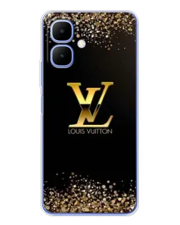 Чехол для Infinix Smart 10 с картинкой «LV — золотые искры»