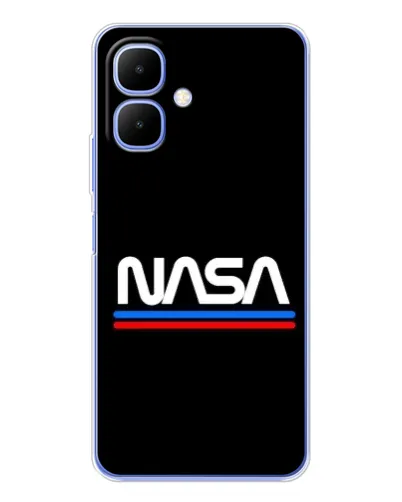 Чехол для Infinix Smart 10 с картинкой «NASA — классика Red Blue»
