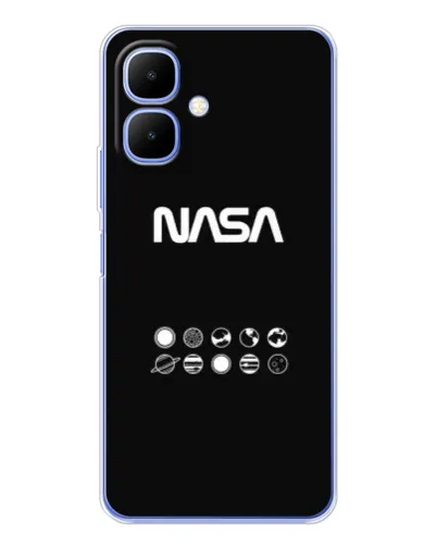 Чехол для Infinix Smart 10 с картинкой «NASA — технический принт»
