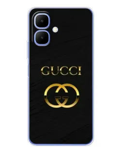 Чехол для Infinix Smart 10 с картинкой «Золотой логотип Gucci»
