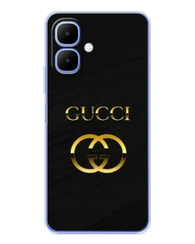 Чехол для Infinix Smart 10 с картинкой «Золотой логотип Gucci»