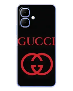 Чехол для Infinix Smart 10 с картинкой «Gucci — красный логотип»