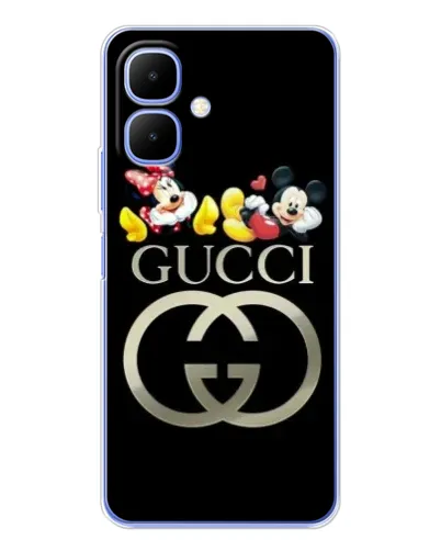 Чехол для Infinix Smart 10 с картинкой «Gucci — герои Disney»