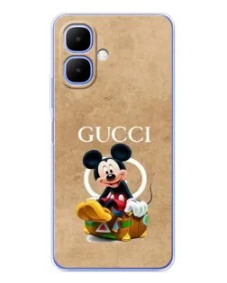 Чехол для Infinix Smart 10 с картинкой «Микки Маус Gucci — крафт»