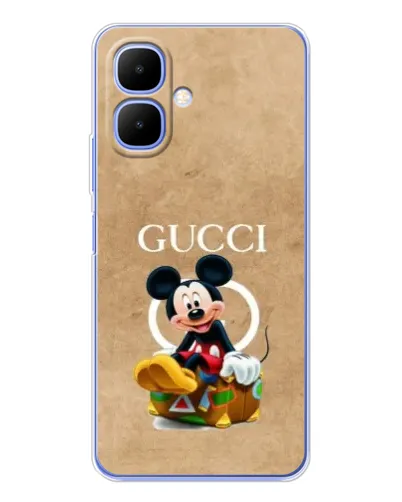 Чехол для Infinix Smart 10 с картинкой «Микки Маус Gucci — крафт»