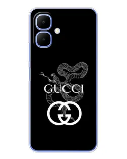 Чехол для Infinix Smart 10 с картинкой «Gucci — серебряная змея»