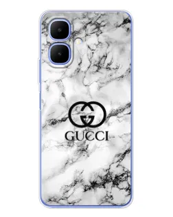 Чехол для Infinix Smart 10 с картинкой «Gucci — мраморный шик»
