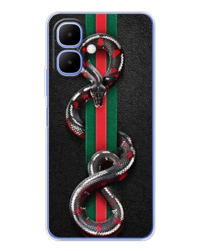 Чехол для Infinix Smart 10 с картинкой «Gucci — змея на полосе» Чехол для Infinix Smart 10 с картинкой «Gucci — змея на полосе»