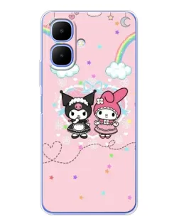 Чехол для Infinix Smart 10 с картинкой «My Melody и Kuromi»