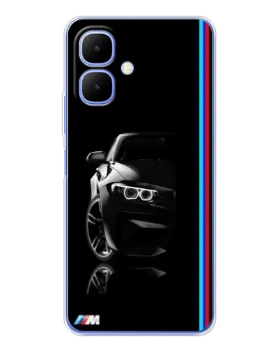 Чохол для Infinix Smart 10 з картинкою «Силует BMW в темряві»