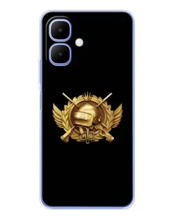 Чехол для Infinix Smart 10 с картинкой «PUBG — оранжевый градиент»