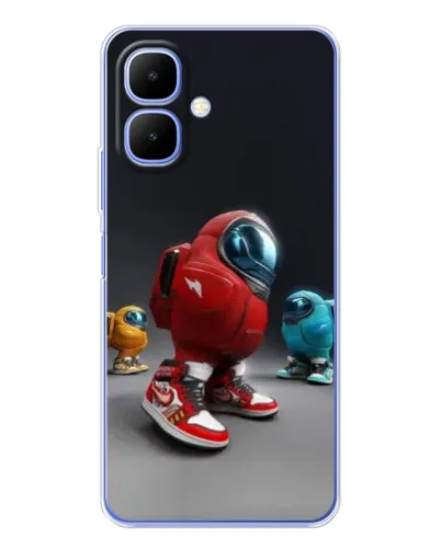 Чехол для Infinix Smart 10 с картинкой «Among Us — 3D стиль»