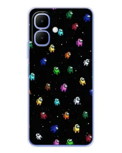 Чехол для Infinix Smart 10 с картинкой «Экипаж Among Us»