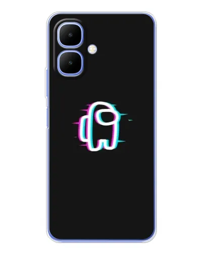 Чехол для Infinix Smart 10 с картинкой «Among Us неон»