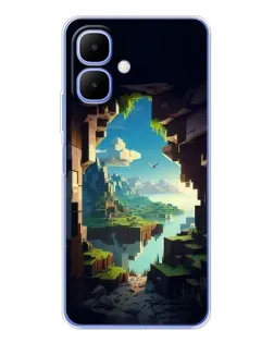 Чехол для Infinix Smart 10 с картинкой «Вид из пещеры»