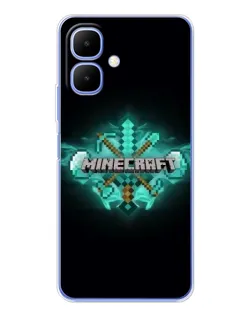 Чехол для Infinix Smart 10 с картинкой «Minecraft Diamond лого»