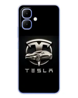 Чохол для Infinix Smart 10 з картинкою «Tesla — срібне авто» Чохол для Infinix Smart 10 з картинкою «Tesla — срібне авто»