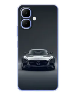 Чехол для Infinix Smart 10 с картинкой «Mercedes на черном»