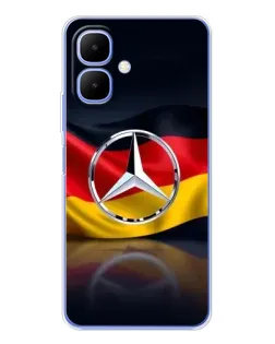 Чехол для Infinix Smart 10 с картинкой «Mercedes — флаг Германии»