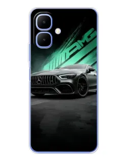 Чехол для Infinix Smart 10 с картинкой «Темный Mercedes AMG»