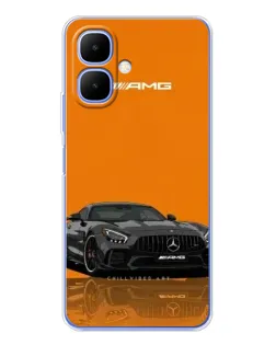 Чехол для Infinix Smart 10 с картинкой «Оранжевый Mercedes AMG»