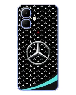Чехол для Infinix Smart 10 с картинкой «Mercedes — бирюзовый акцент»