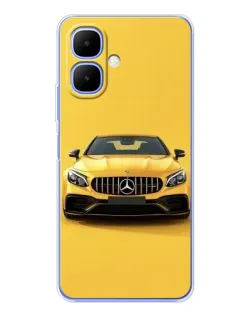 Чехол для Infinix Smart 10 с картинкой «Желтый Mercedes GT»