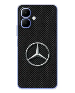 Чехол для Infinix Smart 10 с картинкой «Карбоновый Mercedes стиль»