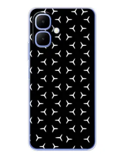 Чехол для Infinix Smart 10 с картинкой «Mercedes паттерн звезд»