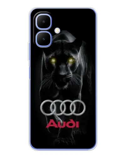 Чехол для Infinix Smart 10 с картинкой «Пантера и Audi»