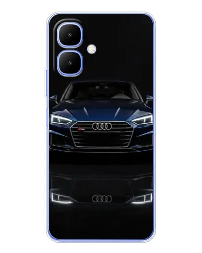 Чехол для Infinix Smart 10 с картинкой «Audi — ночное отражение»