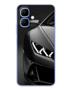 Чехол для Infinix Smart 10 с картинкой «Lamborghini фары детализация»
