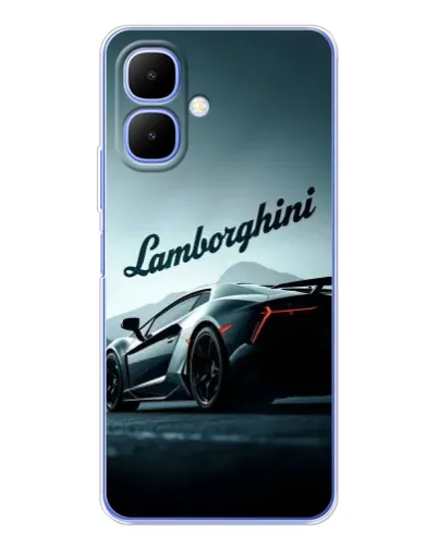 Чехол для Infinix Smart 10 с картинкой «Классическая надпись Lamborghini»