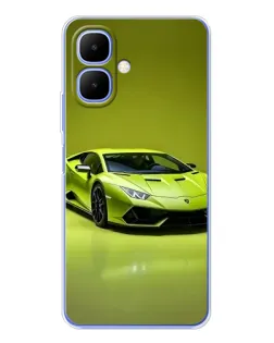 Чехол для Infinix Smart 10 с картинкой «Салатовый Lamborghini Huracan»