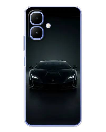 Чехол для Infinix Smart 10 с картинкой «Черный Lamborghini Aventador»