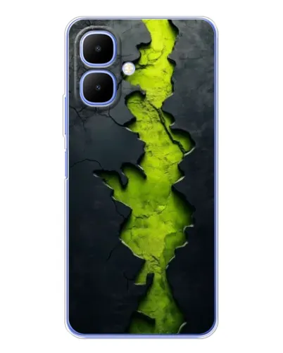 Чехол для Infinix Smart 10 с картинкой «Салатовый разлом скалы»
