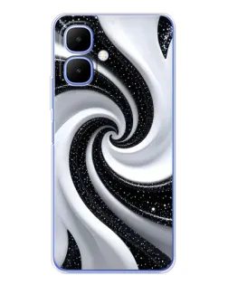 Чохол для Infinix Smart 10 з картинкою «Чорно-біла спіраль» Чохол для Infinix Smart 10 з картинкою «Чорно-біла спіраль»