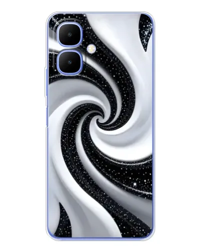 Чехол для Infinix Smart 10 с картинкой «Черно-белая спираль»