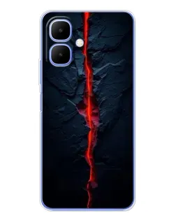 Чехол для Infinix Smart 10 с картинкой «Kрасная лавовая трещина»