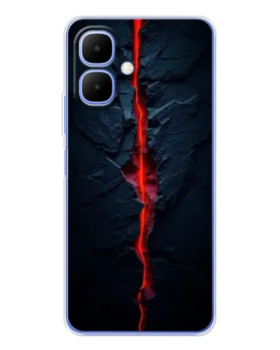 Чехол для Infinix Smart 10 с картинкой «Kрасная лавовая трещина»