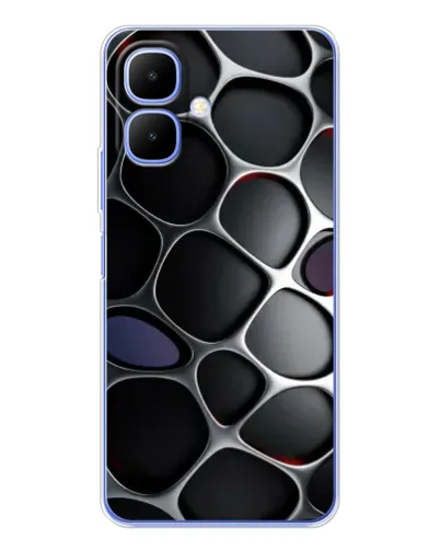 Чехол для Infinix Smart 10 с картинкой «Объемная темная решетка»