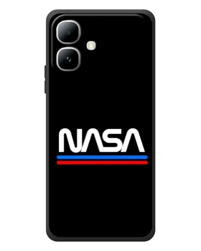 Чехол для Infinix Smart 20 с картинкой «NASA — классика Red Blue» Чехол для Infinix Smart 20 с картинкой «NASA — классика Red Blue»